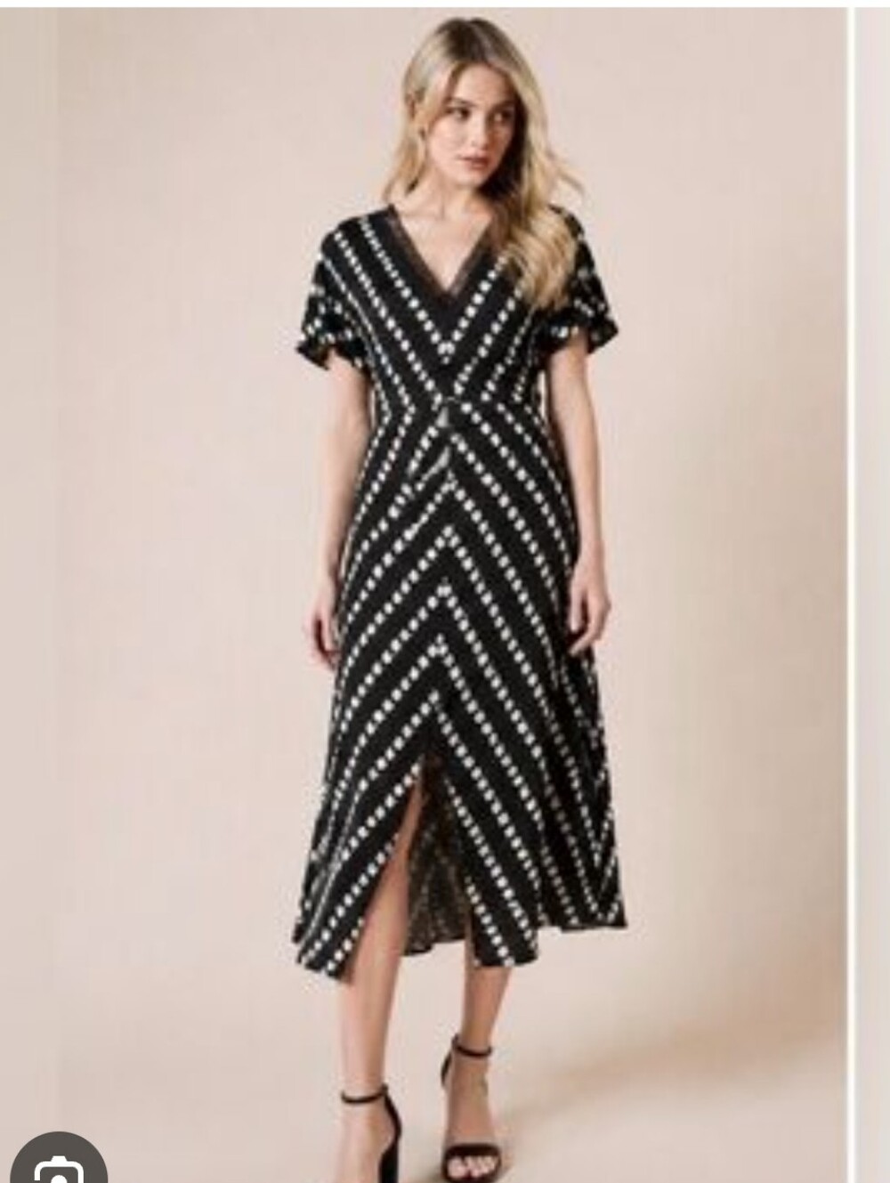 Maje "Ritta" daisy print midi dress Sz M